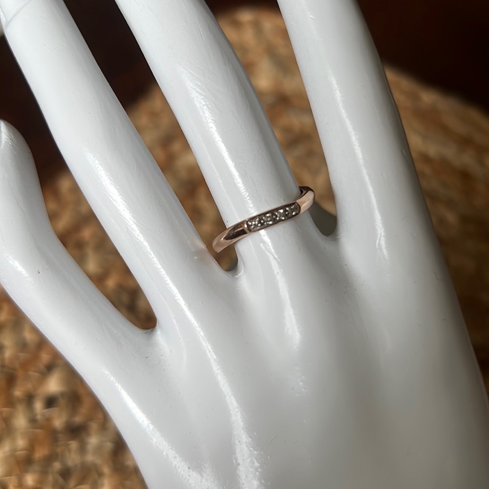 Gold and diamond ring